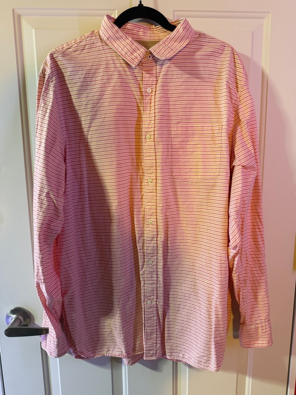 BANANA REPUBLIC heritage tailored slim fit Striped Button-Up Shirt- XL